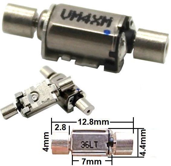 Micro Motor de vibración de 1.5v-4x7mm Doble